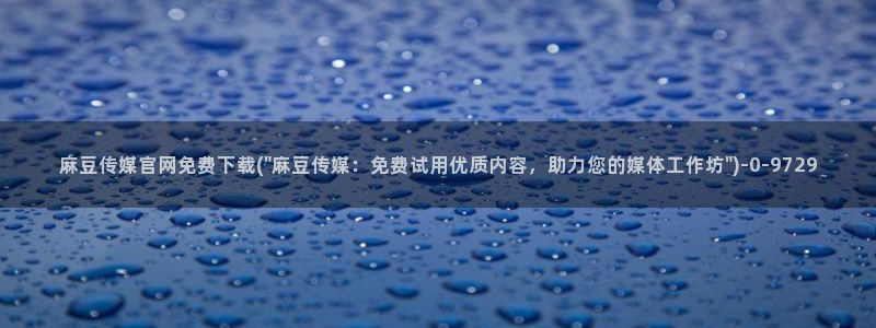 麻豆反转剧情